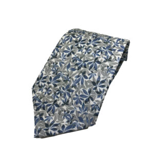 Blue and Grey Leaf Design