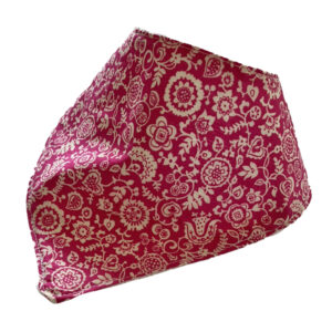 Bright Pink Claire and Emily Print Bib