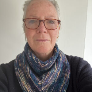 Triangular Blues And Purples Stripe Scarf